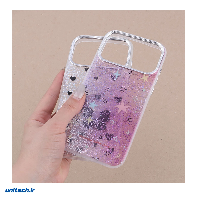 قاب شاینی طرح دار مناسب گوشی iPhone 16 Pro3